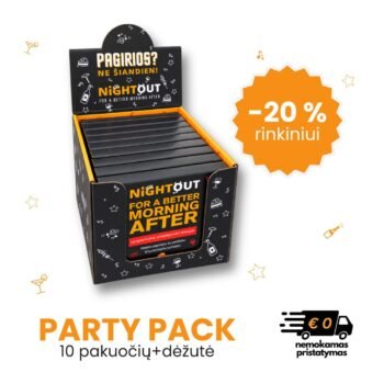 "PARTY PACK" - 10 vnt. rinkinys vakarėliui (20 kartų)